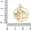 Brass Micro Pave Cubic Zirconia Pendants KK-D357-35G-3