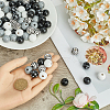 SOFPLATE 6 Styles Painted Natural Wood Beads WOOD-SP0001-10-3