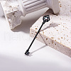 Brass Pave Synthetic Opal Crown Key Cartilage Earrings FS-WGDBF86-03-1