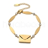 304 Stainless Steel Oval Link Bracelets BJEW-U030-01G-4