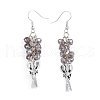 Glass Beads Dangle Earrings EJEW-JE03302-03-2