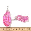 Electroplated Raw Rough Natural Quartz Crystal Big Pendants G-A229-02P-08-3