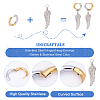 Unicraftale 4 Pairs 4 Size Two Tone 304 Stainless Steel Hinged Hoop Earrings for Women EJEW-UN0002-20-3