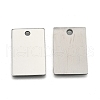 Tarnish Resistant 201 Stainless Steel Rectangle Stamping Blank Tag Pendants STAS-S031-01-1