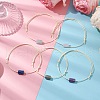 5Pcs Natural Gemstone Braided Bead Bracelets for Women BJEW-JB11356-S-1
