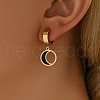 Elegant Stainless Steel Moon Hoop Earrings XZ5381-1-2