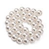 Baking Painted Pearlized Glass Pearl Round Bead Strands X-PEAR-H019-02E-04-3