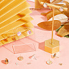 Beebeecraft 40Pcs 4 Style Brass Flat Round Stud Earring Settings KK-BBC0007-69-4