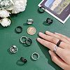 Unicraftale 12Pcs 2 Colors 304 Stainless Steel Finger Ring RJEW-UN0001-18-2