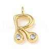 Rack Plating Brass Micro Pave Cubic Zirconia Pendants KK-A200-24G-R-1