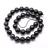 Natural Black Stone Beads Strands G-G542-14mm-04-2