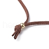 Brass Bar Link Chains Macrame Pouch Empty Stone Holder for Pendant Necklace Making NJEW-JN04488-01-6
