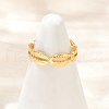 Brass Adjustable Cuff Rings for Women RJEW-B132-02A-G-1