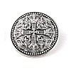 Tibetan Style Alloy Brooches JEWB-O016-03E-AS-1