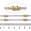304 Stainless Steel Double Beads Cable Chains CHS-K022-01B-GP-3