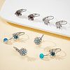 CHGCRAFT 40Pcs 4 Styles  304 Stainless Steel Leverback Earring Cabochon Setting Findings STAS-CA0001-33-4