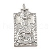 Brass Micro Pave Cubic Zirconia Pendants with Enamel KK-H458-01P-21-1