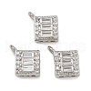 Brass Micro Pave Cubic Zirconia Pendants KK-A257-12A-P-1