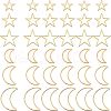 Unicraftale 36Pcs 6 Style 304 Stainless Steel Linking Rings STAS-UN0031-83-1