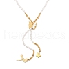 Imitation Pearl & Synthesis Shell Beaded Necklaces NJEW-A032-06G-03-1