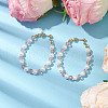 Shell Pearl Ear Studs EJEW-JE05932-2