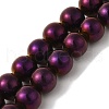Electroplated Synthetic Magnetic Hematite Beads Strands G-I364-K01-03-1