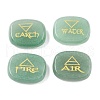 4Pcs 4 Styles Natural Green Aventurine Display Decorations G-F786-02D-05-1