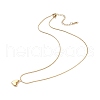 Heart Pendant Necklace with Twist Rope Chains X-NJEW-G074-45G-3