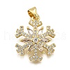Rack Plating Brass Micro Pave Cubic Zirconia Pendants KK-K401-59G-1