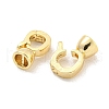 Brass Micro Pave CLear Cubic Zirconia Fold Over Clasps KK-Z044-11G-2