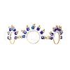 Flat Round 304 Stainless Steel Link Bracelets for Women BJEW-MZ00146-5