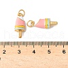 Ice Cream Rack Plating Brass Enamel Pendants KK-Q804-01G-01-3