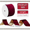 10 Yards Single Face Velvet Wired Ribbon OCOR-WH0091-08B-2