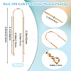 Beebeecraft 10Pcs Brass Stud Earring Findings KK-BBC0013-76-2