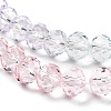 Transparent Painted Glass Beads Strands X1-DGLA-A034-T6mm-A23-4