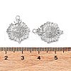 Rack Plating Brass Micro Pave Cubic Zirconia Pendants KK-K333-80P-3