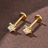 304 Stainless Steel Opal Stud Earrings EJEW-B143-01G-04-2