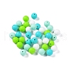 Round Food Grade Eco-Friendly Silicone Focal Beads SIL-F003-01E-1