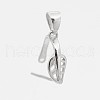 Anti-Tarnish Trendy Rhodium Plated 925 Sterling Silver Pinch Bails STER-M088-10B-1