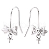 Anti-Tarnish Rhodium Plated 925 Sterling Silver Earring Hooks STER-T007-118P-2