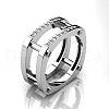 Punk Style Brass Micro Pave Cubic Zirconia Finger Rings FS-WGB4276-04-2
