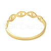 Brass Micro Pave Clear Cubic Zirconia Hollow Oval Hinged Bangles for Woman BJEW-M312-03A-G-3