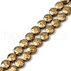Electroplated Natural Lava Rock Beads Strands G-A256-F01-01C-1