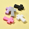 5Pcs 5 Colors Cross Silicone Focal Beads SIL-FS0001-07-2