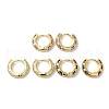 Rack Plating Brass Micro Pave Cubic Zirconia Huggie Hoop Earrings for Women EJEW-C097-16G-1