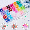 SOFPLATE 1440Pcs 24 Styles Transparent Acrylic Beads MACR-SP0001-38-6
