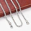 Tarnish Resistant 304 Stainless Steel Rope Chain Necklaces STAS-M174-013P-3