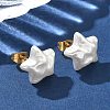 304 Stainless Steel Plastic Imitation Pearl Stud Earrings EJEW-R030-01G-03-2