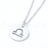 304 Stainless Steel Pendant Necklaces NJEW-E147-11P-1