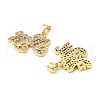 Brass Micro Pave Cubic Zirconia Pendants KK-M324-02H-G-2